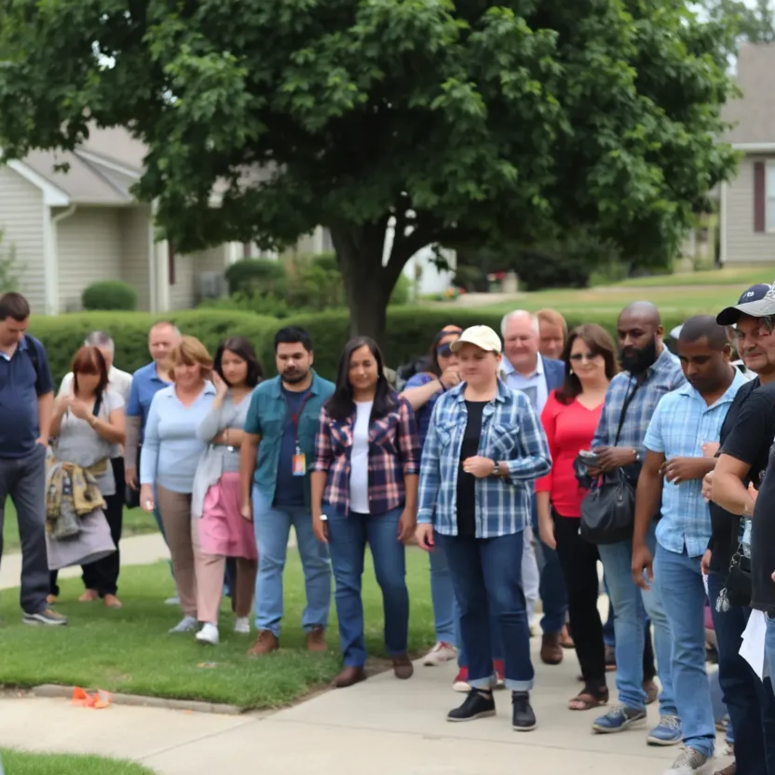 Community members searching for a missing person in Austin, Texas